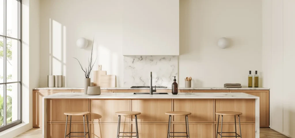 Beautiful kitchen remodeled by renovation contractors.