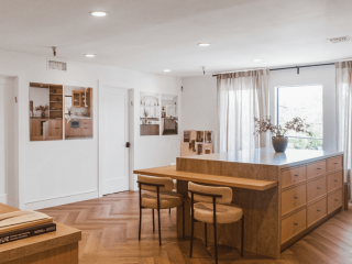 room-wooden-flooring Big room with wooden flooring and wooden cabinets