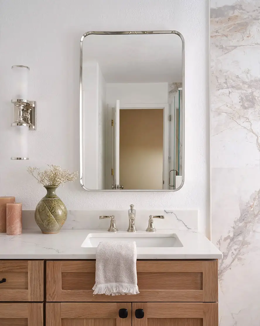 Contemporary bathroom home addition