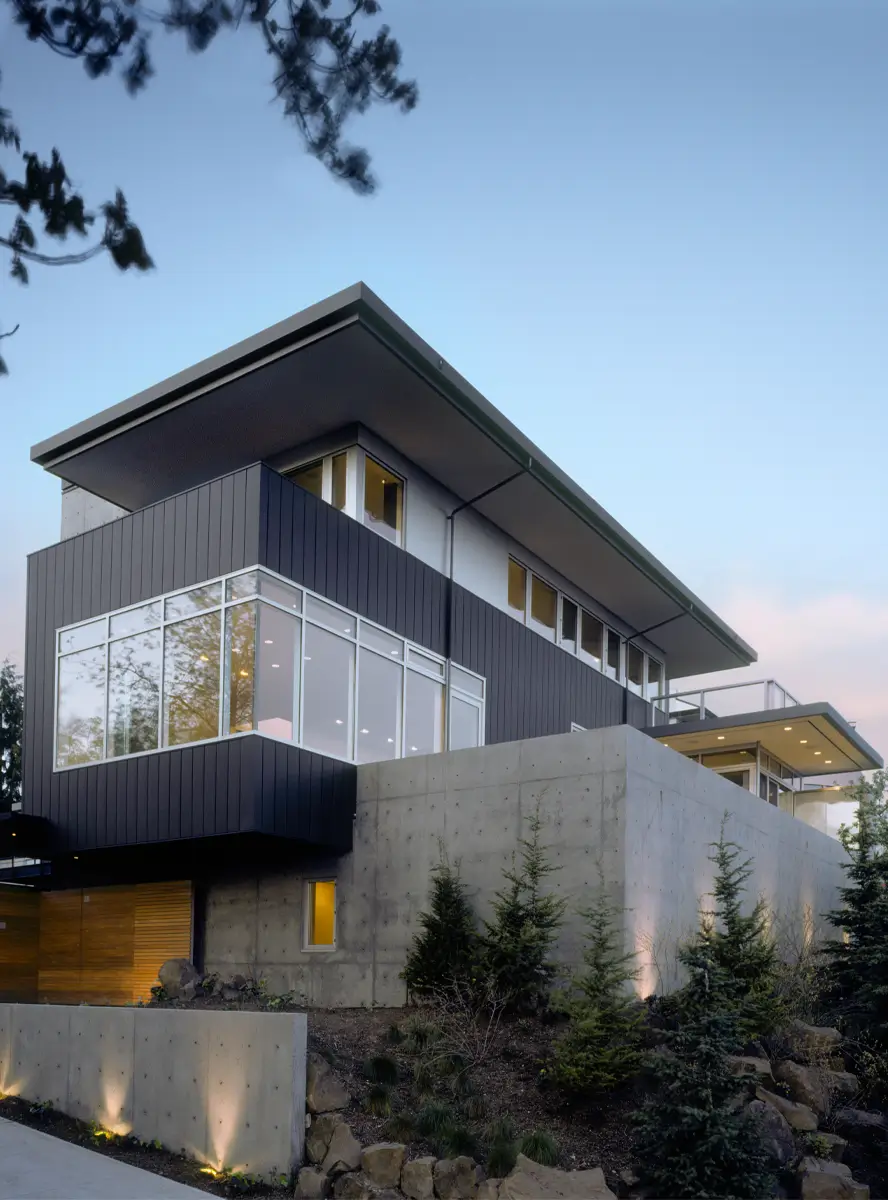 Modern elevated custom home build