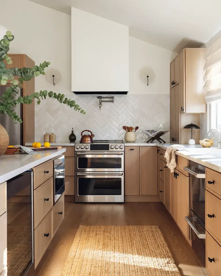 A renovated kitchen with modern appliances