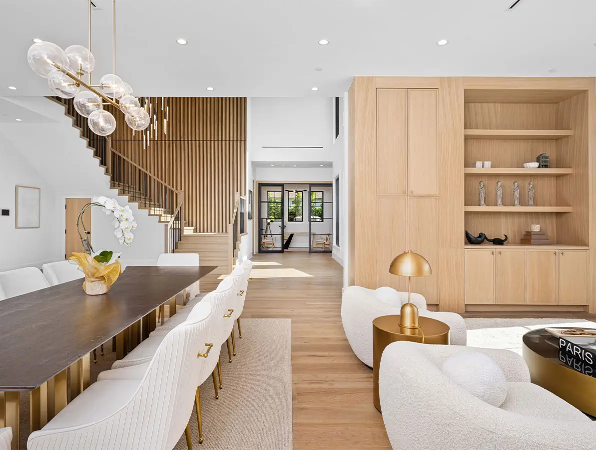 A modern living cum dining room