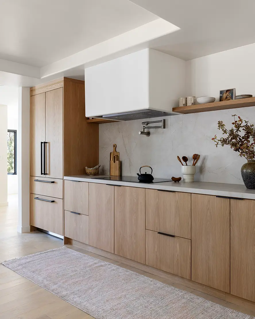 Modern light wood kitchen cabinetry