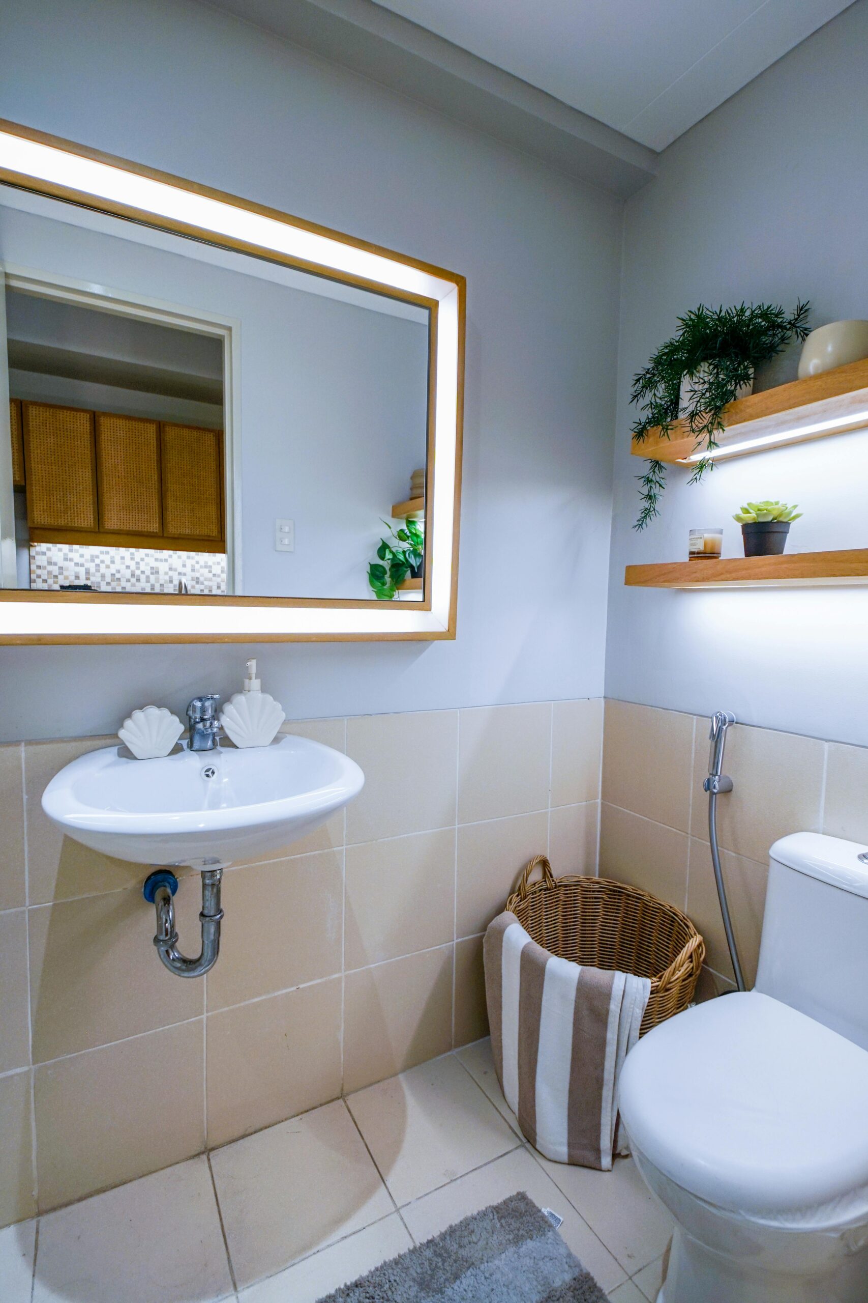 Interior of a modern ADU minimalist bathroom
