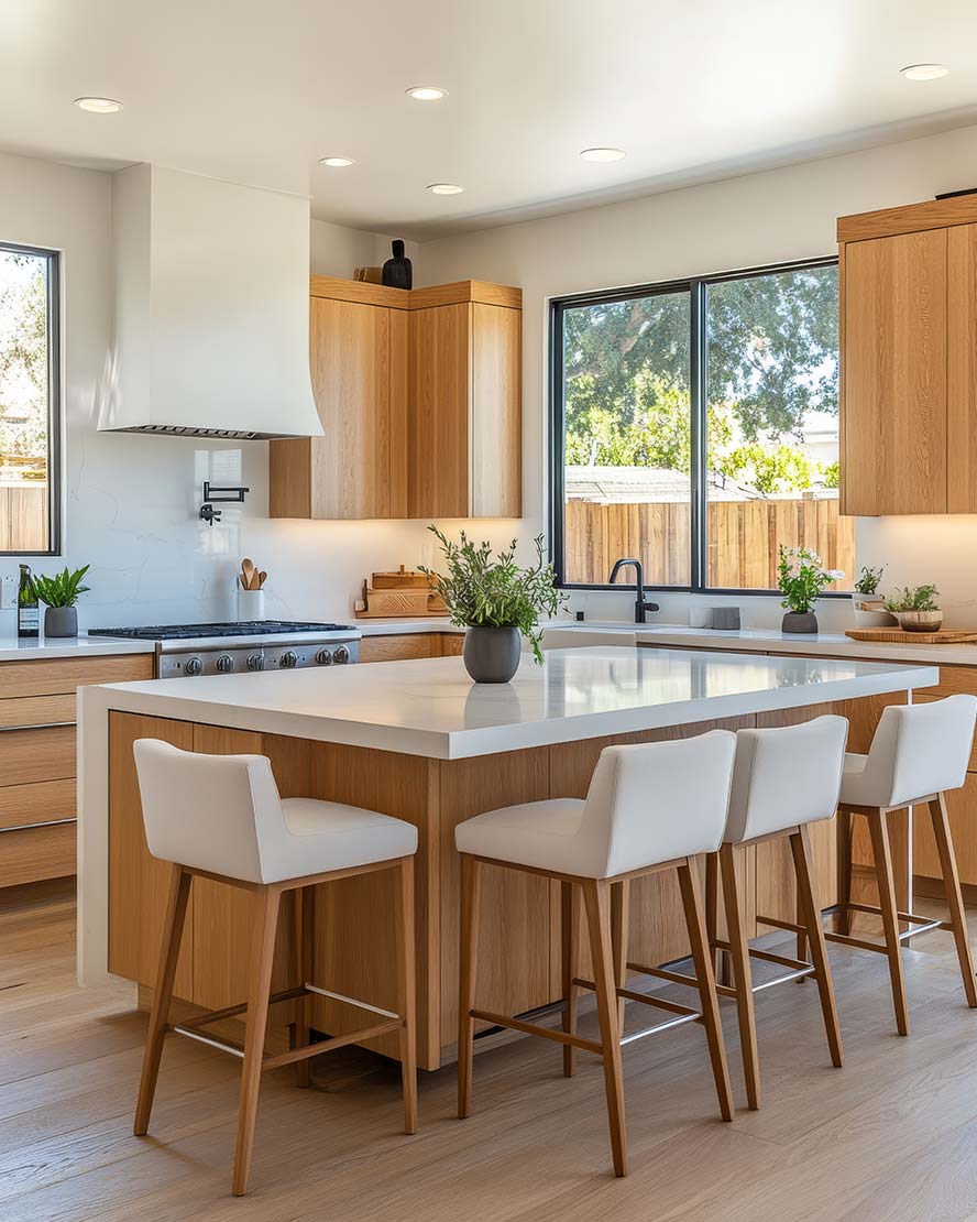 Customized ADU kitchen and dining area