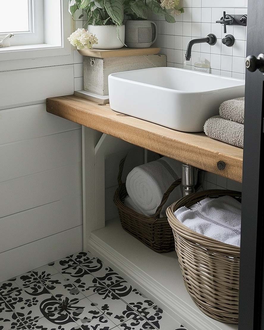 A customized bathroom in an ADU