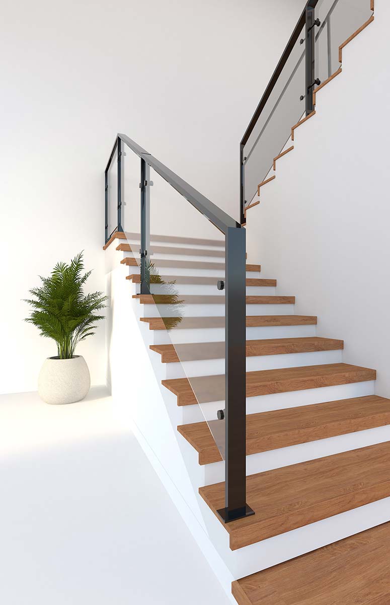 Interior of new house with modern staircase