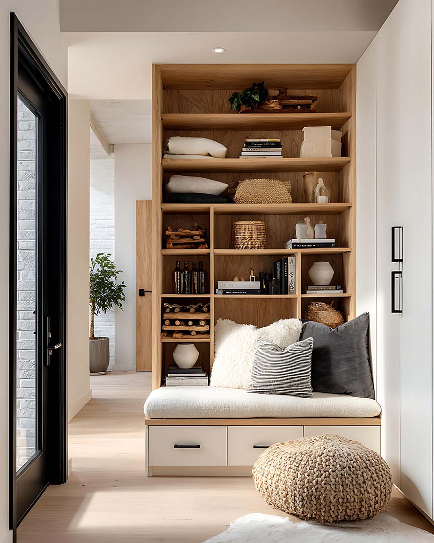 A living room from a custom ADU.
