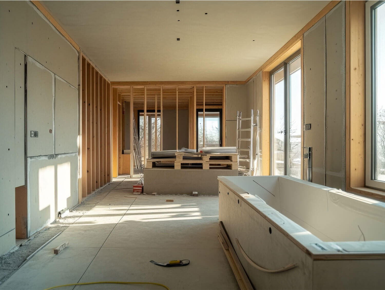 Home renovation project in progress