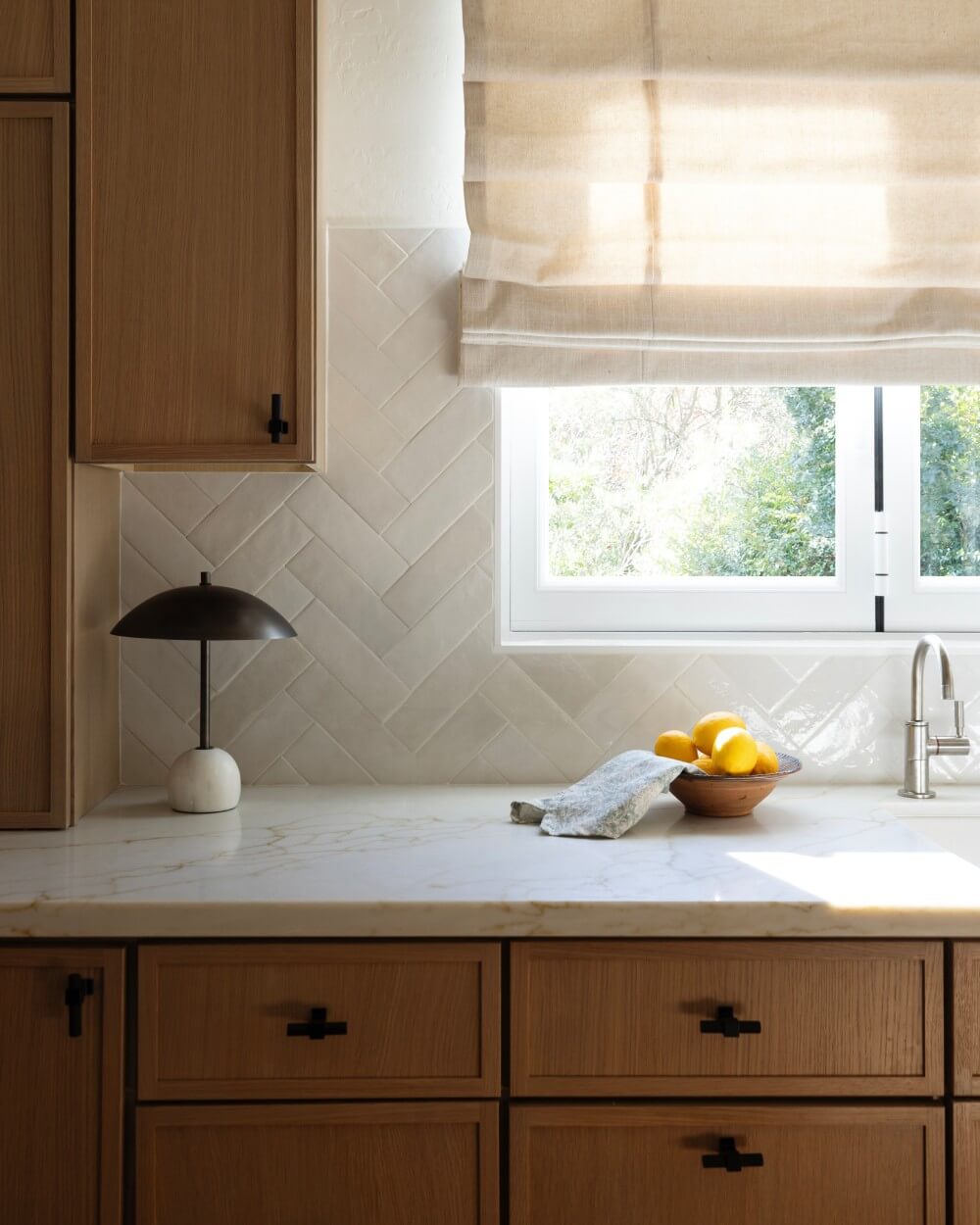 Finished open-concept kitchen at the Summit Wood Rd remodel
