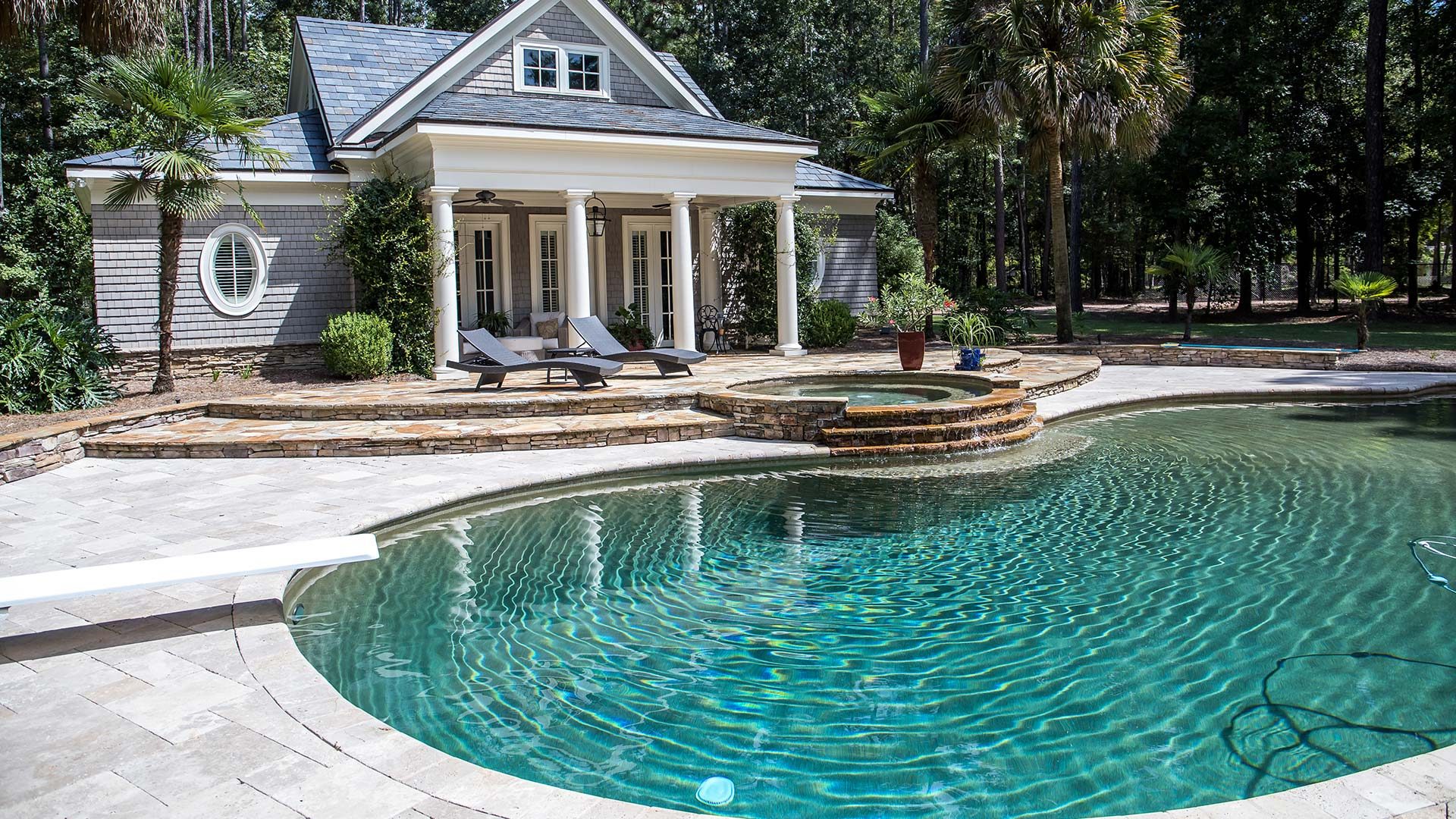 A beautiful accessory dwelling unit by pool.