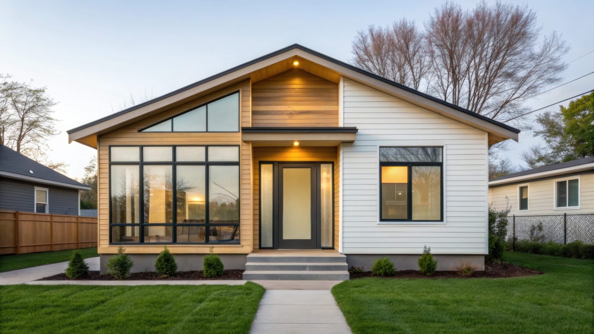 A custom ADU with a lawn