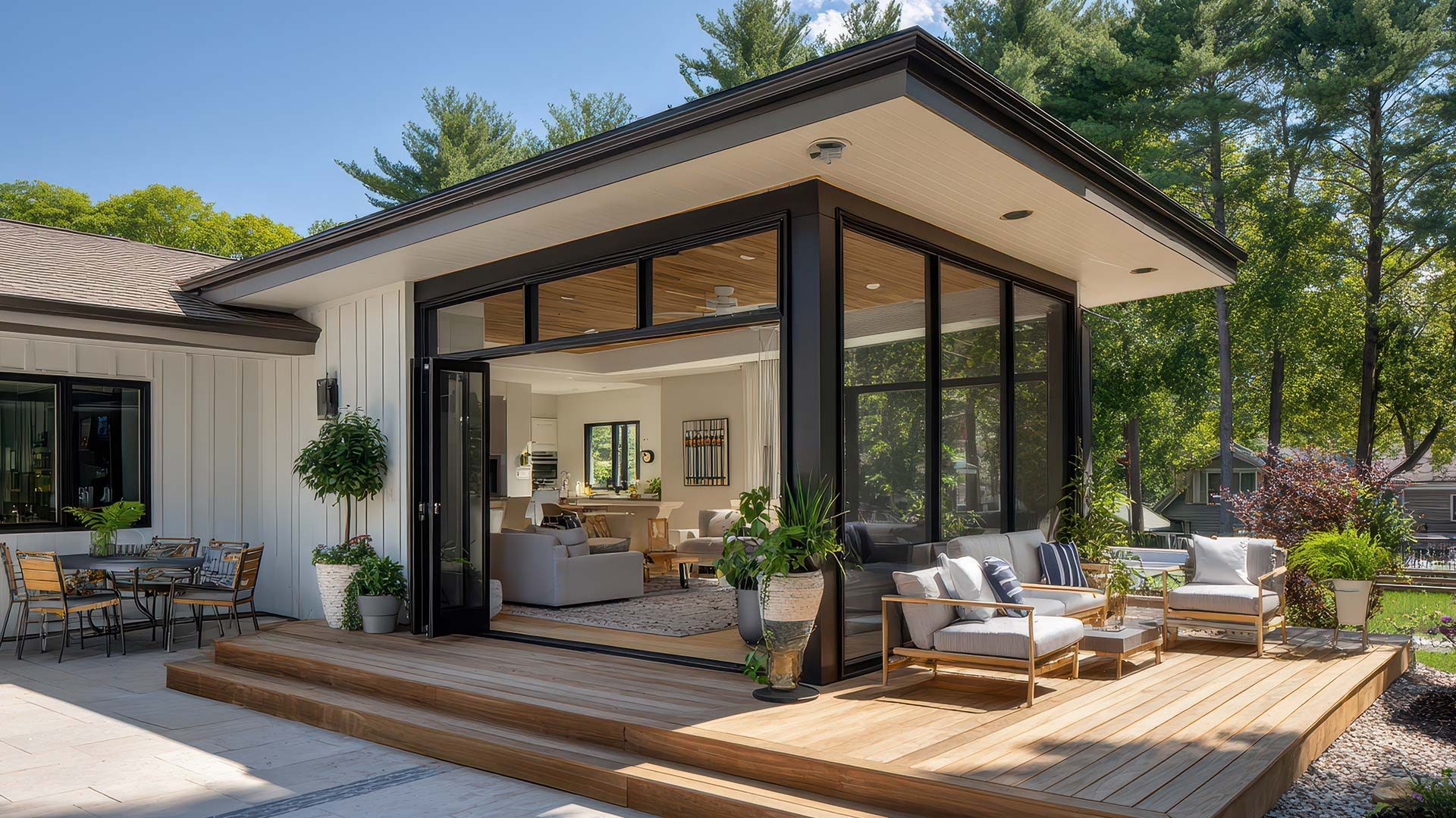 A home addition in a modern style